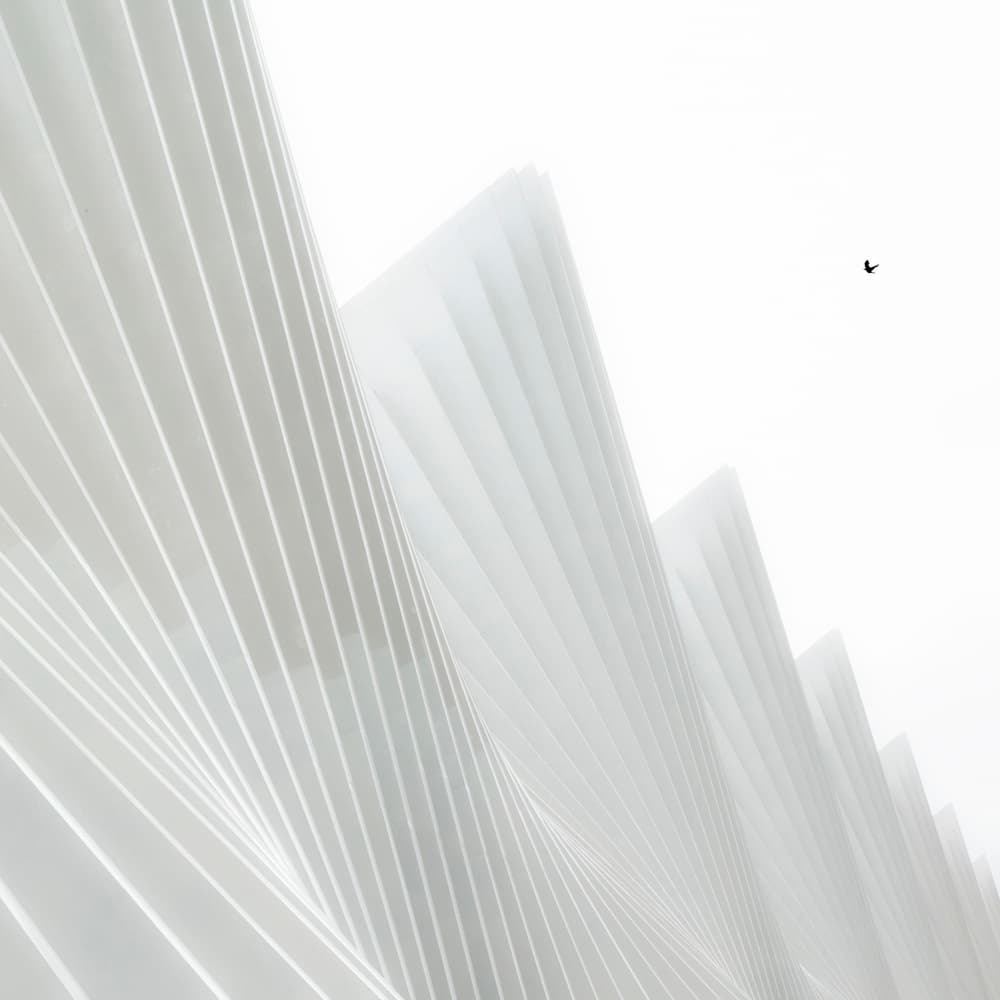 White Architectural Waves by Massimo Della Latta — canvas wall art