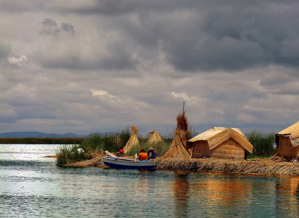 Uros Floating Huts by Giorgio Pizzocaro — canvas wall art