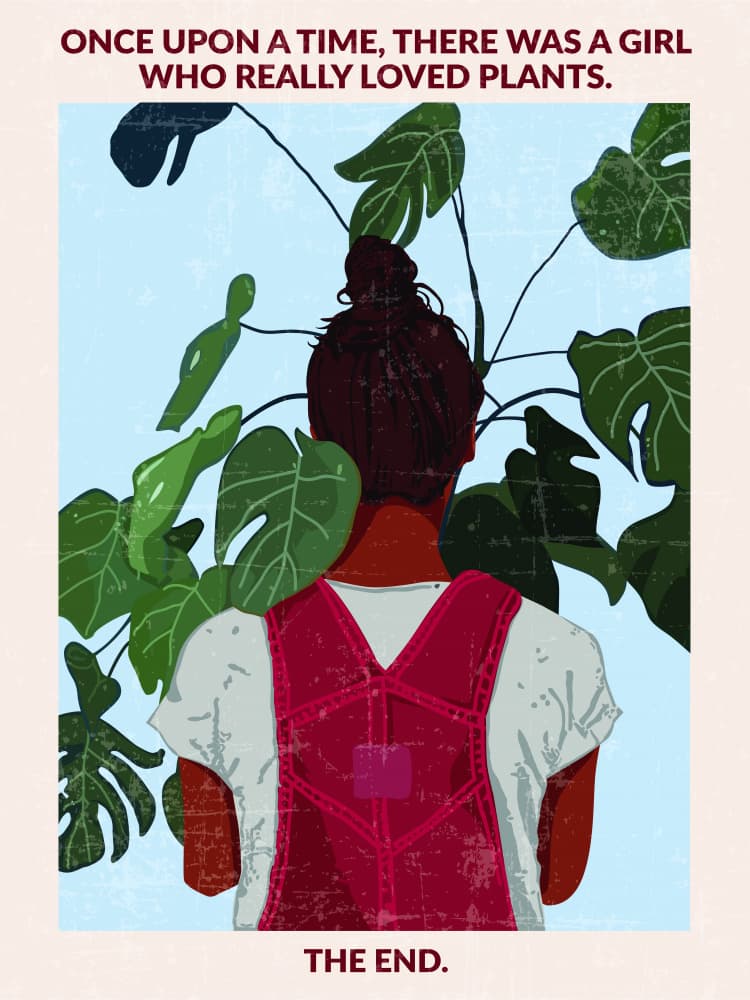 Girl Loves Plants by WallChart Art Studio — canvas wall art