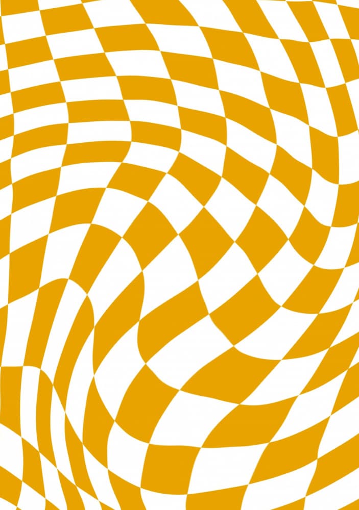 Wavy Orange Checkerboard by Sharyn Bursic — canvas wall art