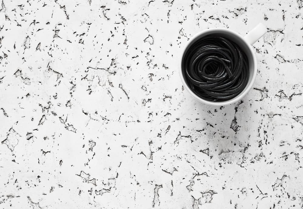 Black Spaghetti White Texture by Karina Aleksandrova — canvas wall art