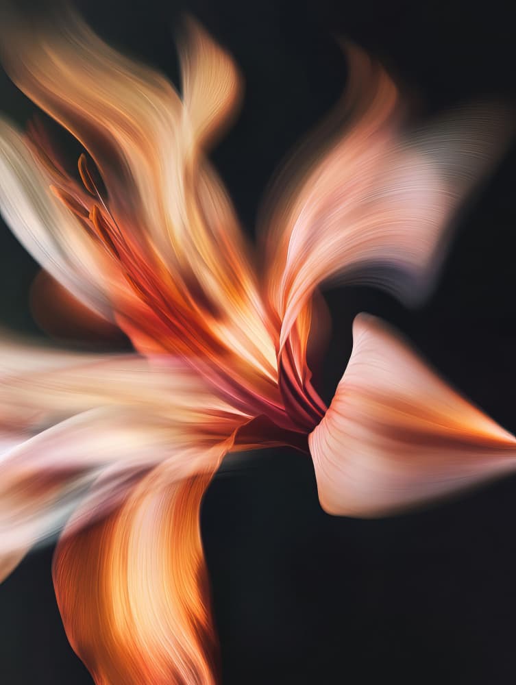 Warm Floral Flow by Bilge Paksoylu — canvas wall art