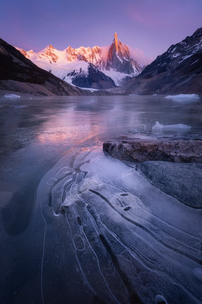 Icy Mountain Sunrise by Yongnan Li (李永男) — canvas wall art