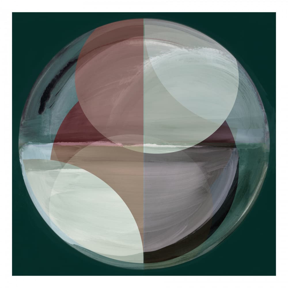 Muted Overlapping Circles by cartissi — canvas wall art