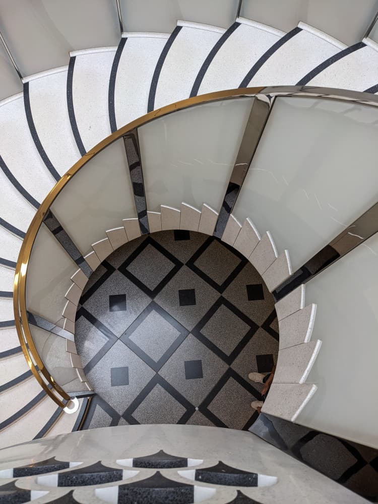 Art Deco Spiral Stairs by Elizabeth Allen — canvas wall art