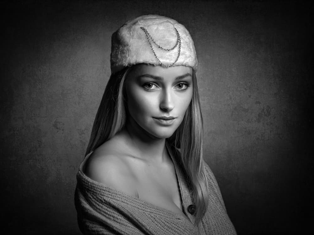Elegant Woman In Hat by Luc Stalmans — canvas wall art