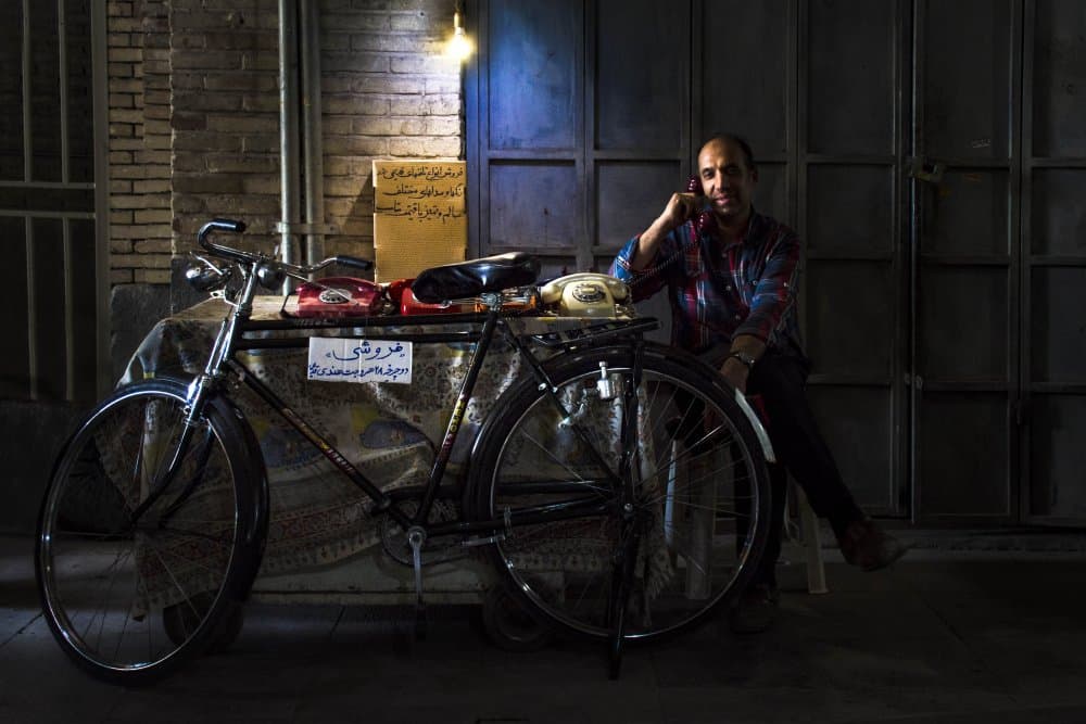Street Vendor's Night Call by Mohadese Gholami — canvas wall art