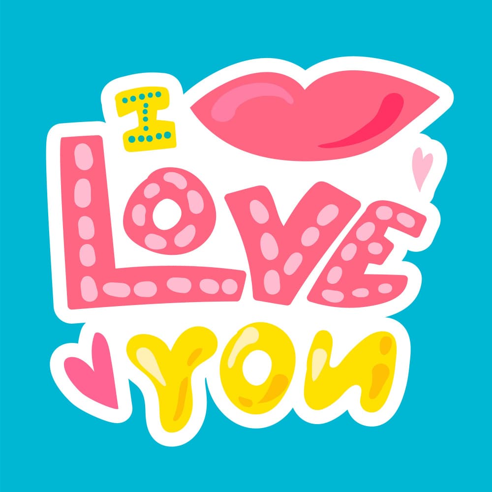 Colorful Love You Hearts by Marika Barsrsind — canvas wall art