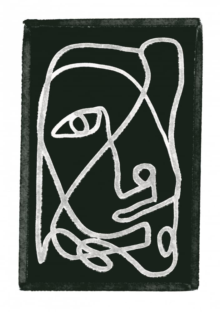 Abstract Line Face by Sharyn Bursic — canvas wall art