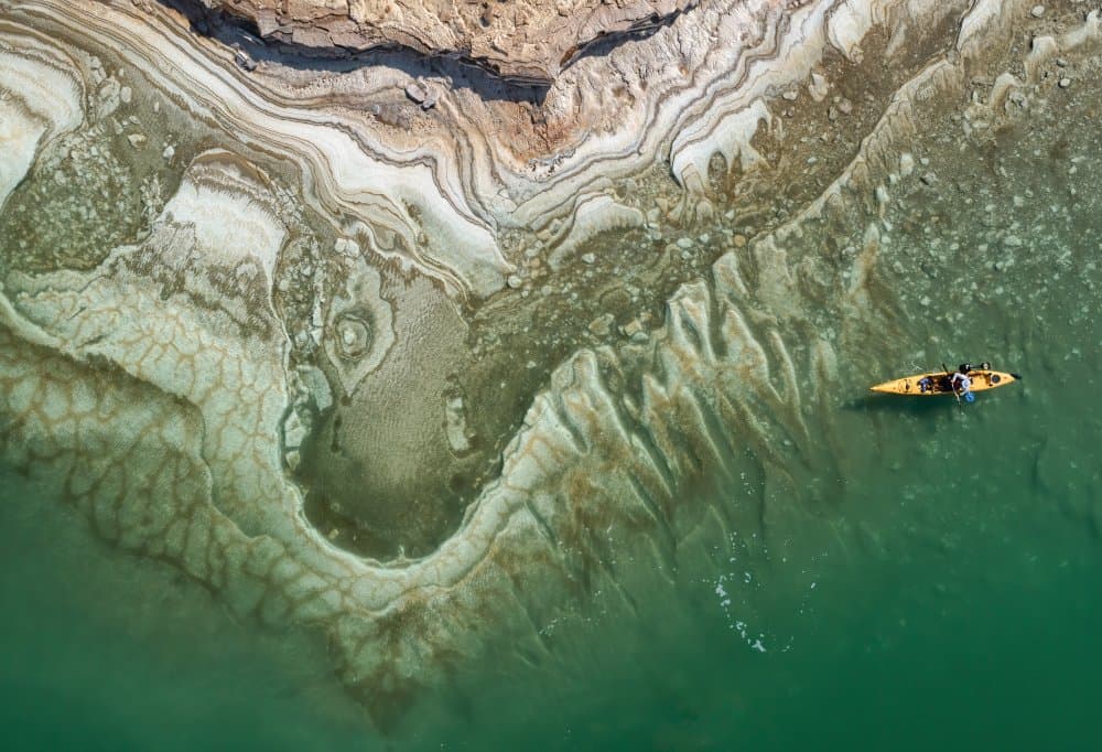 Kayaking Dead Sea Patterns by Ido Meirovich — canvas wall art