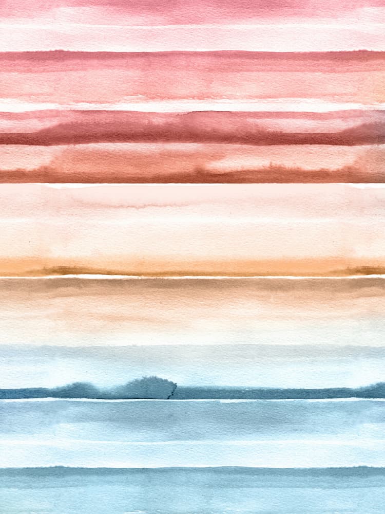 Watercolor Horizon Gradient by Ninola Design — canvas wall art