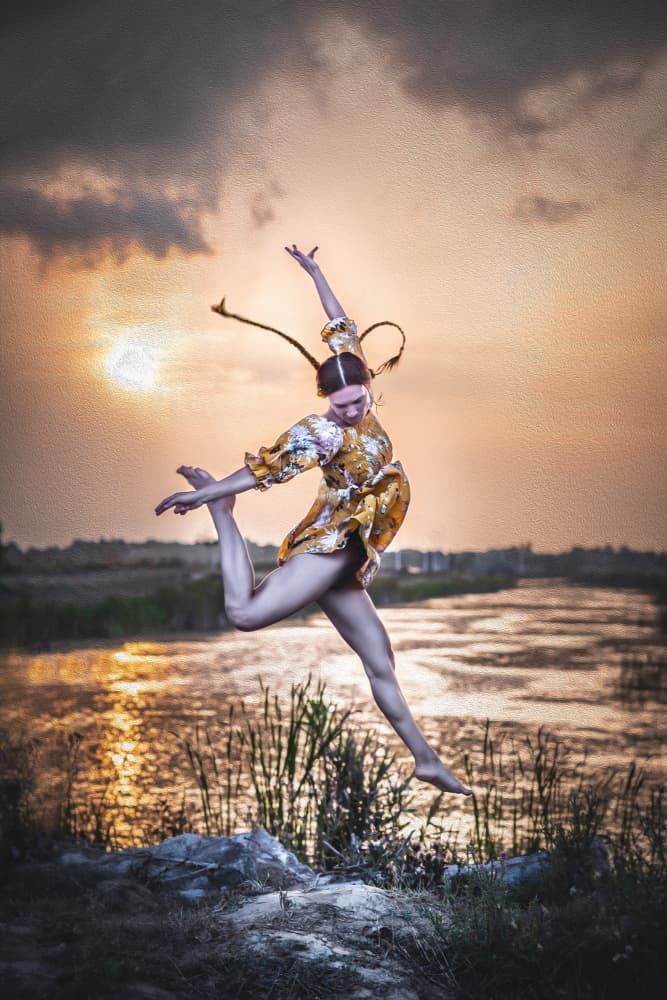 Golden Hour Dancer by Robert Girmencea — canvas wall art