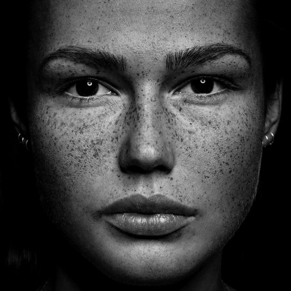 Intense Freckled Gaze by Martin Krystynek MQEP — canvas wall art