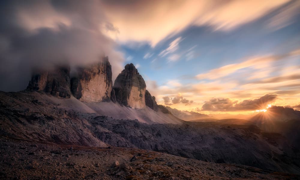 Majestic Mountain Sunset by Daniel Gastager — canvas wall art
