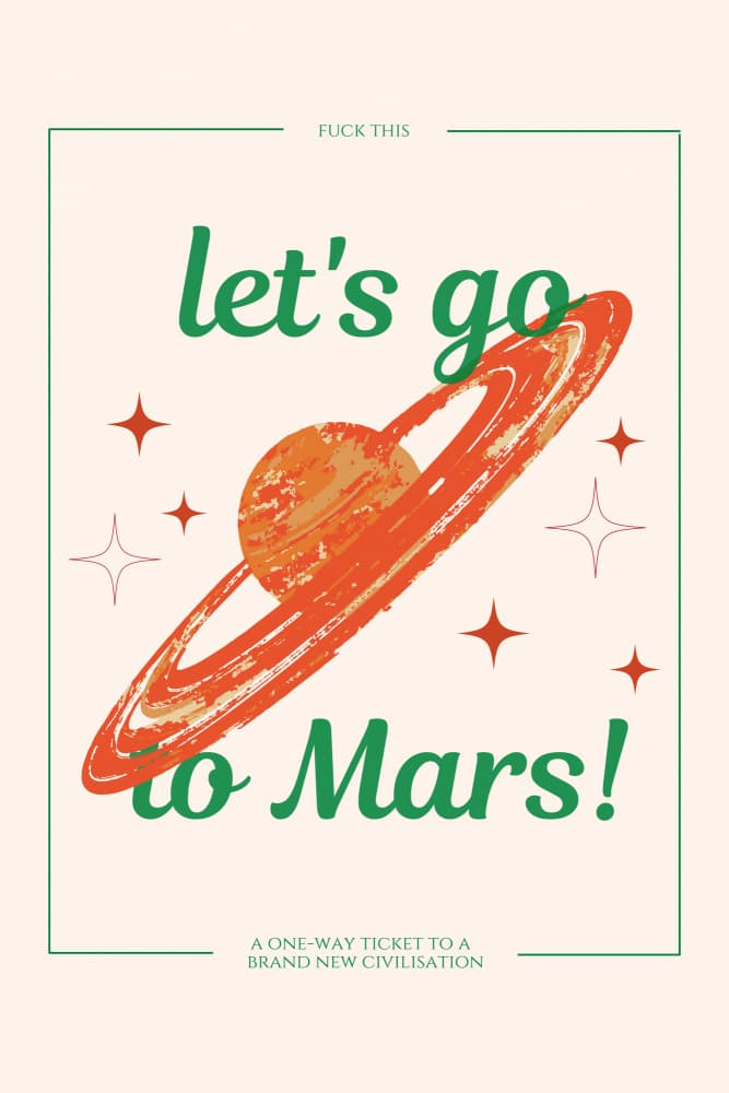 Escape To Mars by Nazma Khokhar — canvas wall art