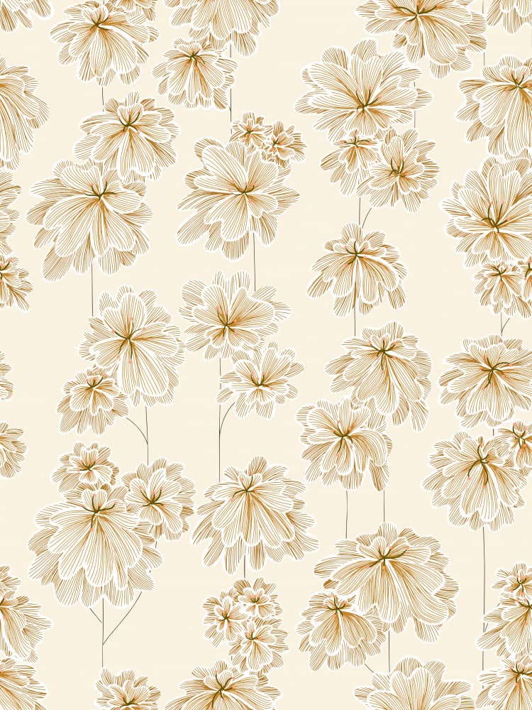 Delicate Trailing Blooms by Annick — canvas wall art
