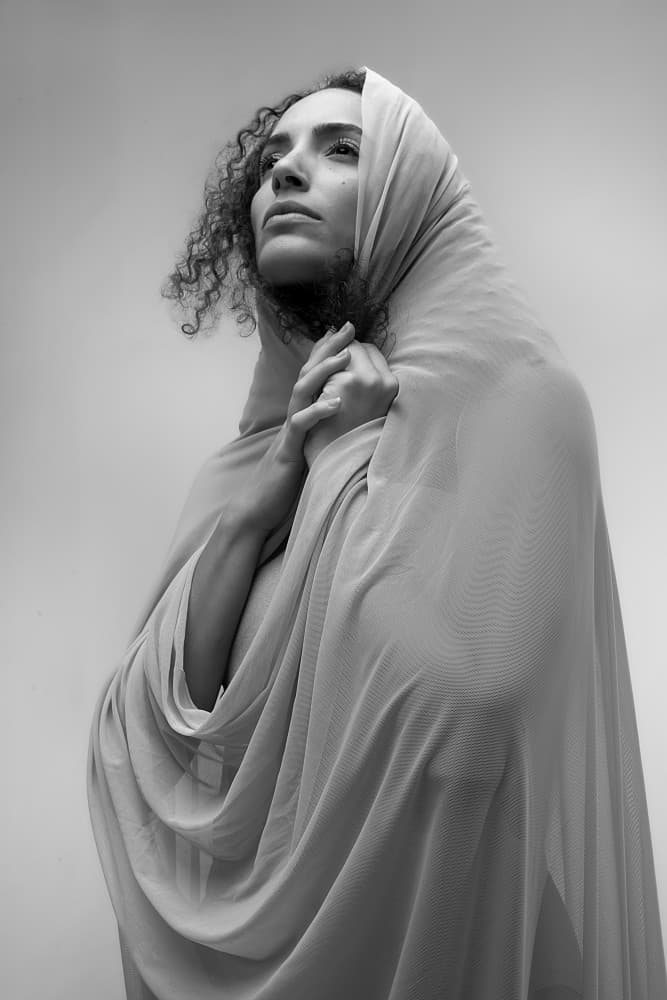 Serene Draped Woman by Joan Gil Raga — canvas wall art