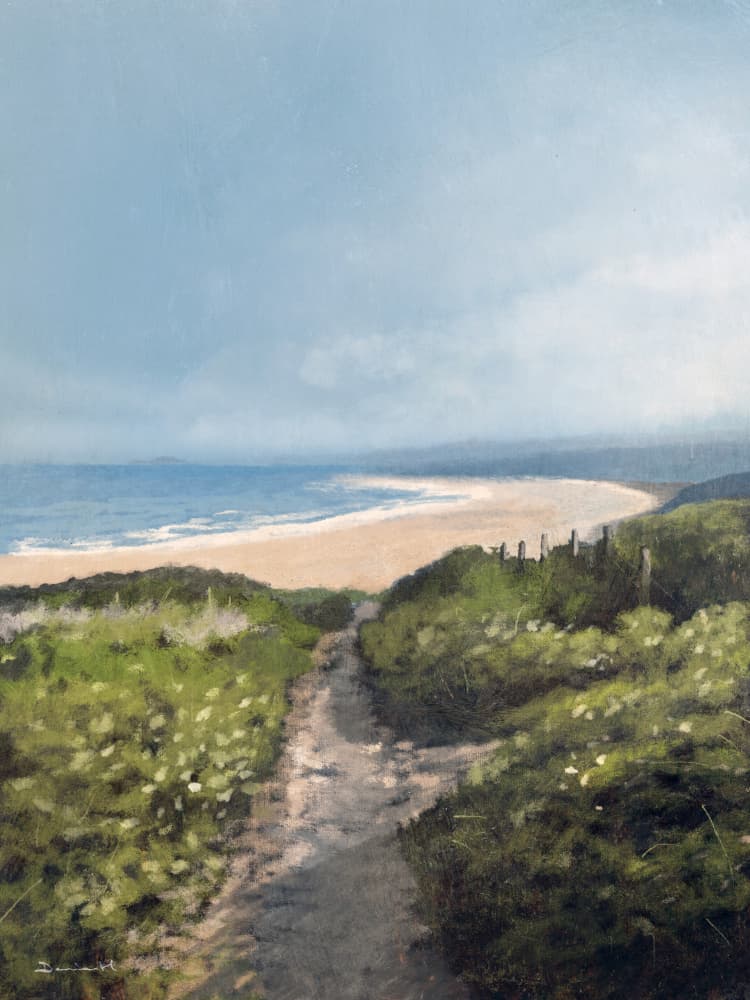 Gwithian Beach by Dan Hobday — canvas wall art