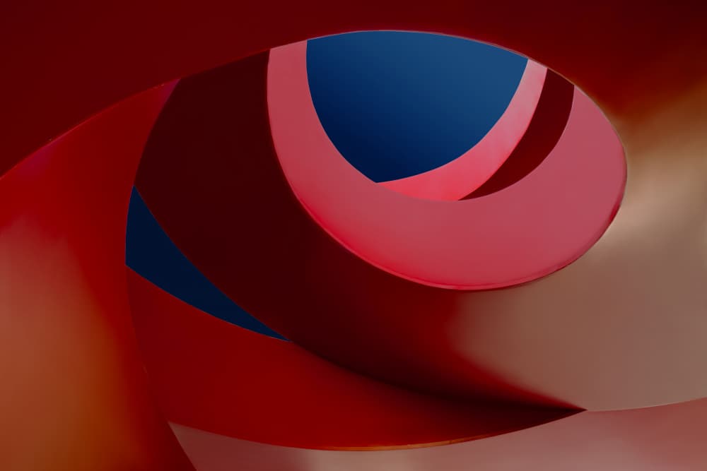 Dynamic Red Blue Spiral by konglingming — canvas wall art