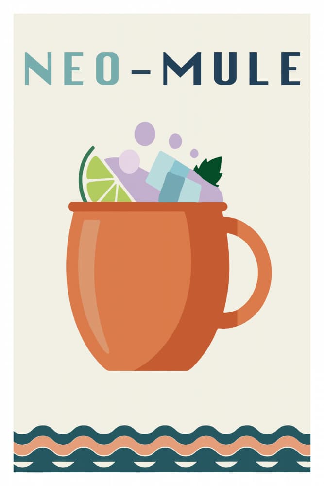 Neo Mule Cocktail by casa cartissi — canvas wall art