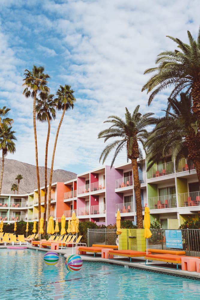 Colorful Poolside Oasis by Bethany Young — canvas wall art