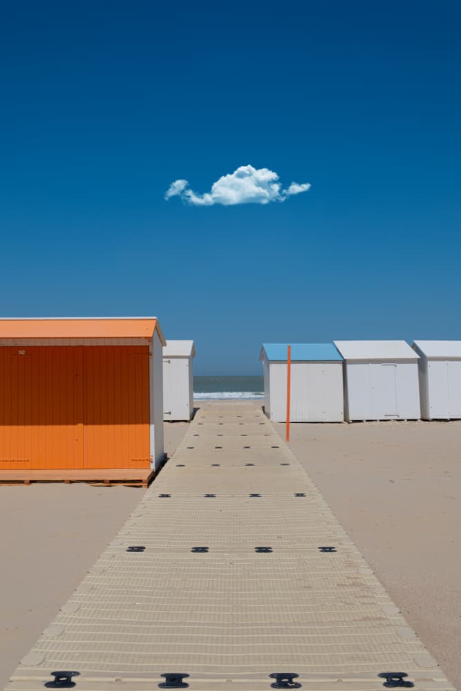 Sunny Beach Boardwalk by Rolf Endermann — canvas wall art