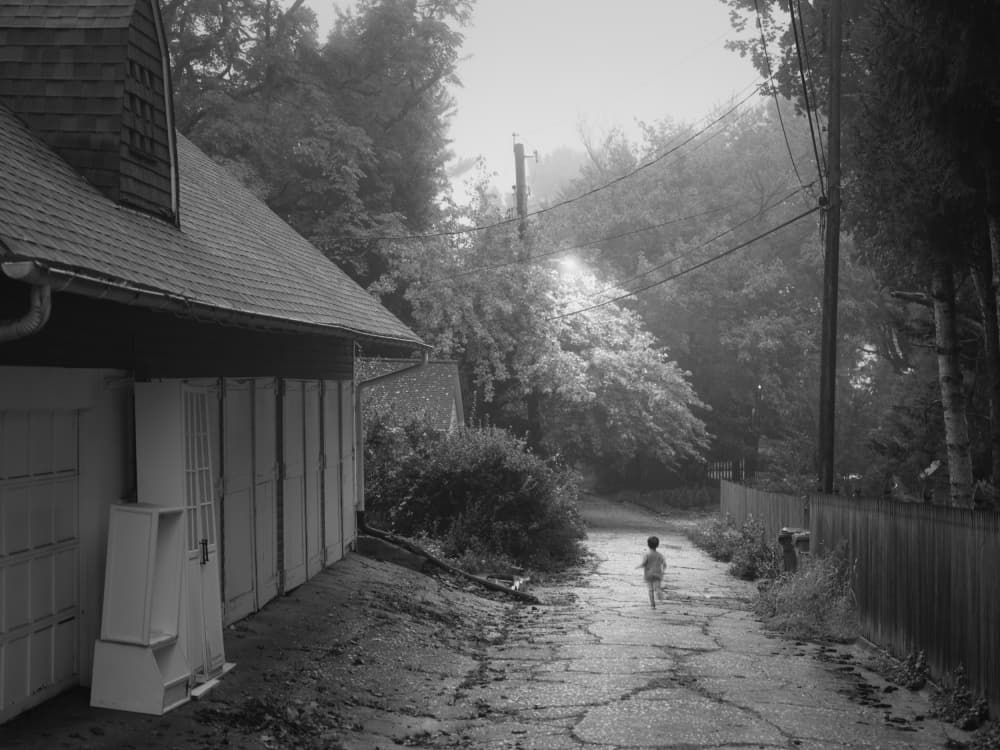 Lone Child Misty Path by Scott J. Pilla — canvas wall art
