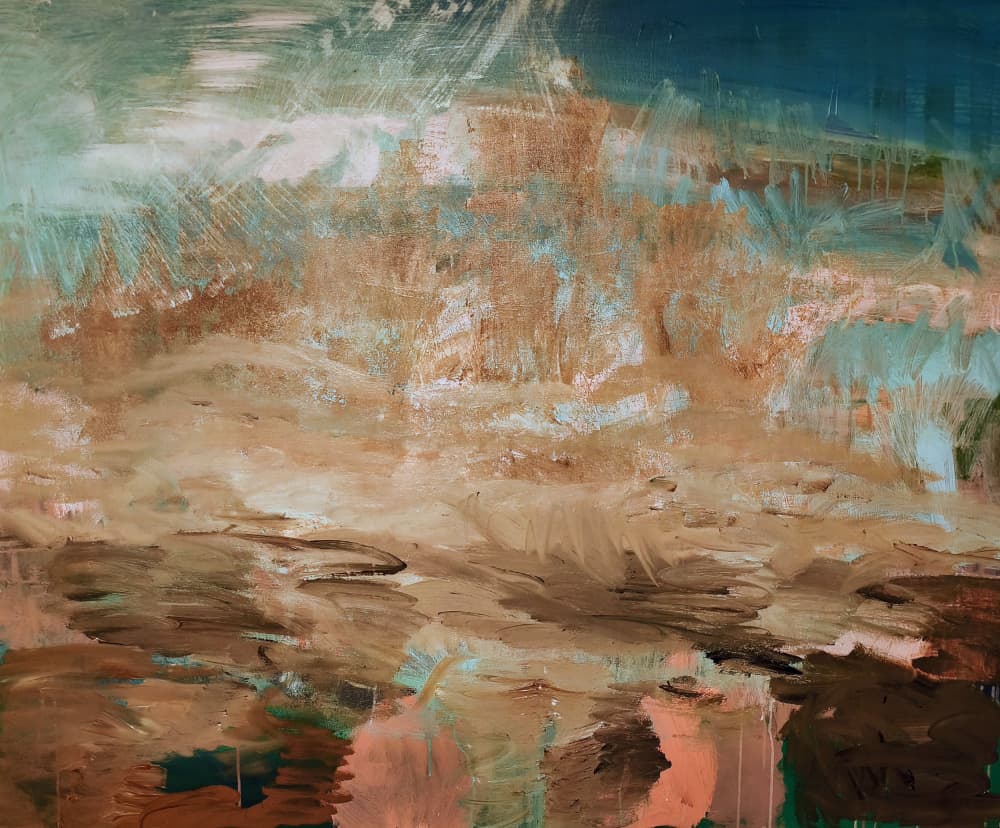 Dynamic Earth Tones by Joackim Schou Dahle — canvas wall art