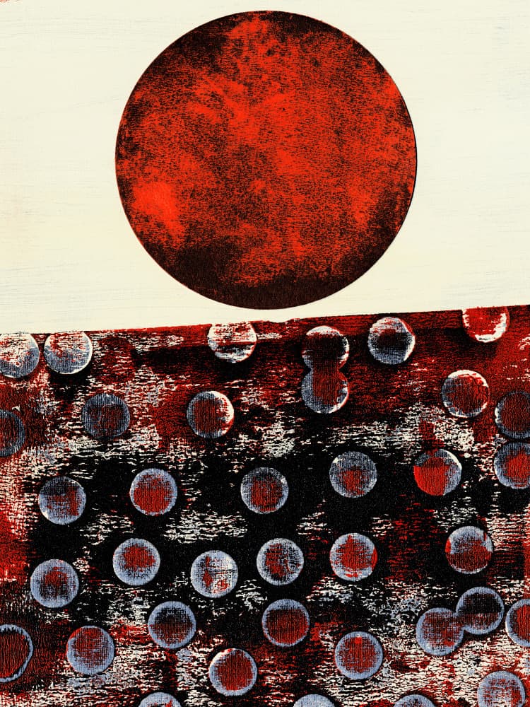 Red Planet Horizon by Petr Strnad — canvas wall art