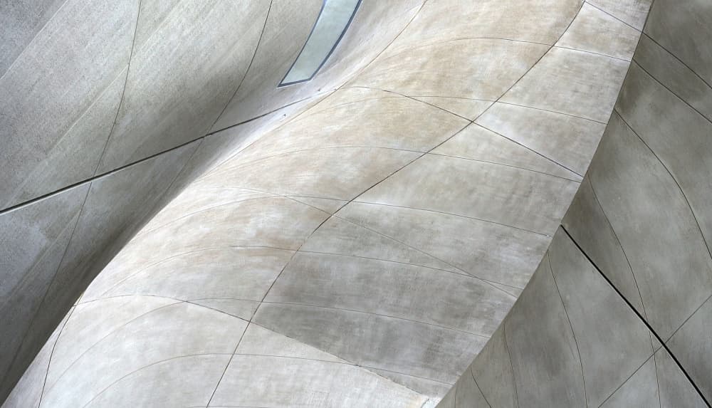 Curved Concrete Geometry by Wioletta — canvas wall art