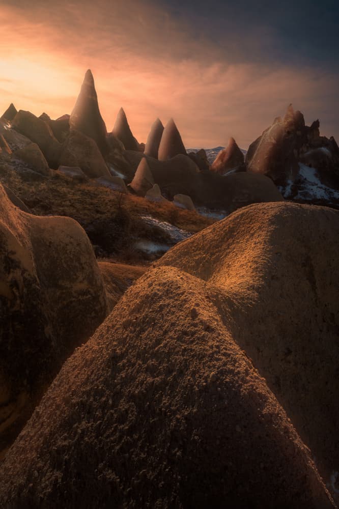 Golden Hour Desert Landscape by SANDEEP MATHUR — canvas wall art