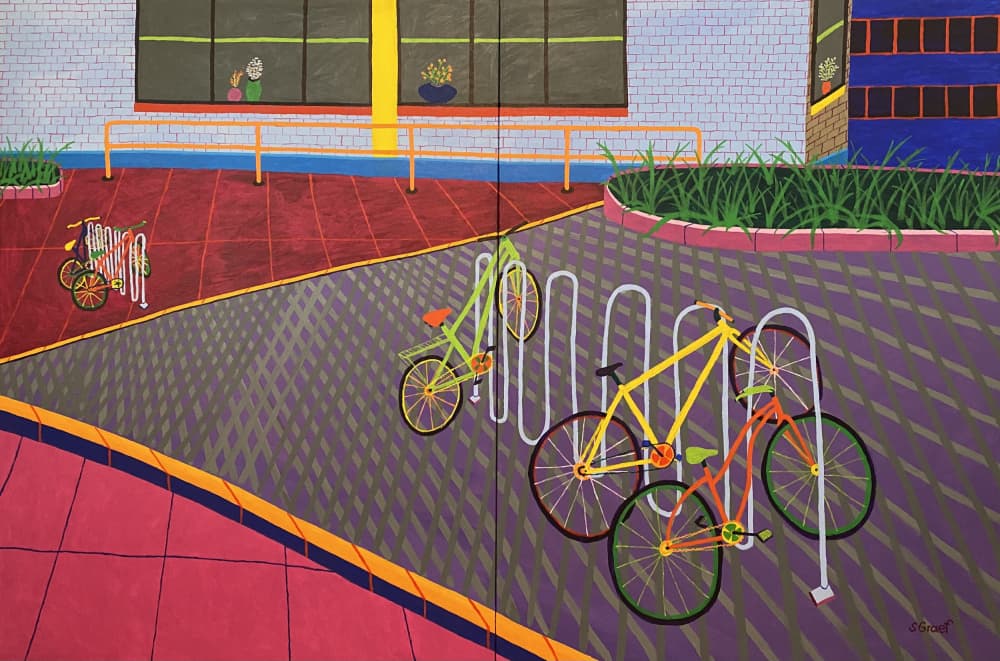Sarasota Bikes by Sue Graef — canvas wall art
