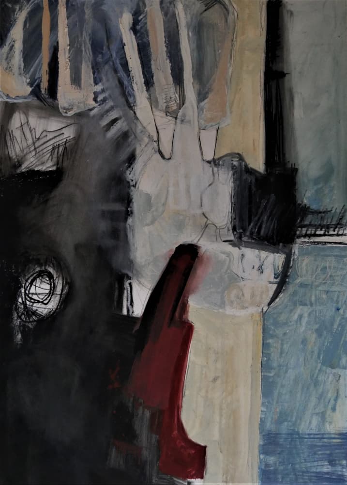 Dark Abstract Shapes by Doris Schmitz — canvas wall art