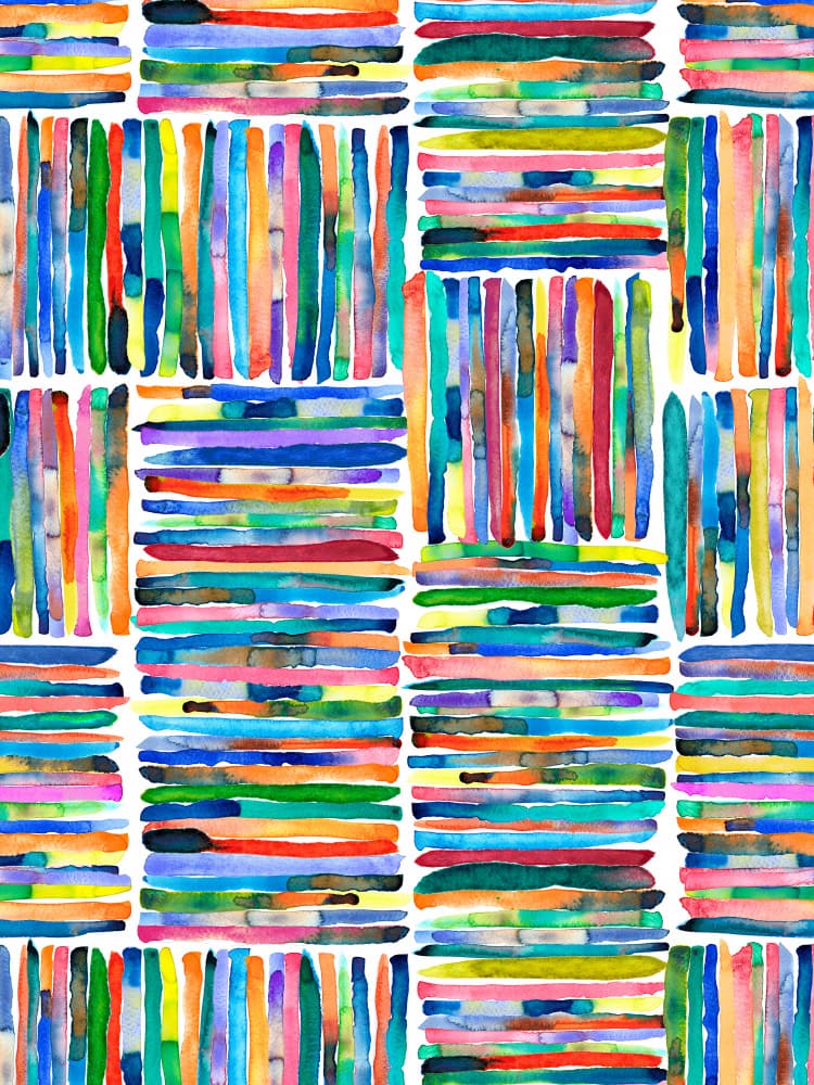 Colorful Abstract Strokes by Ninola Design — canvas wall art