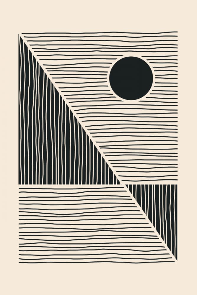 Geometric Sunscape by jay stanley — canvas wall art