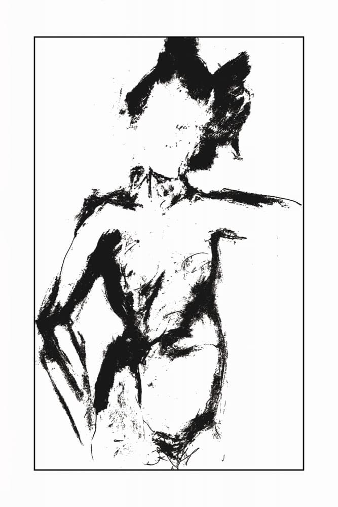 Expressive Nude Figure by Anja Runfors Essén — canvas wall art