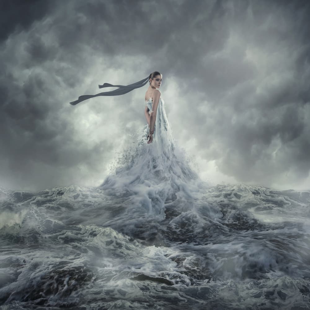 Ethereal Storm Woman by hardibudi — canvas wall art