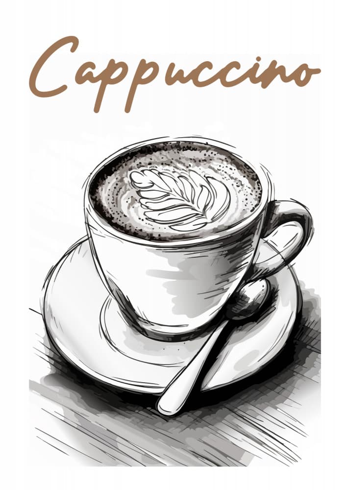 Cappuccino Latte Art by Andreas Magnusson — canvas wall art