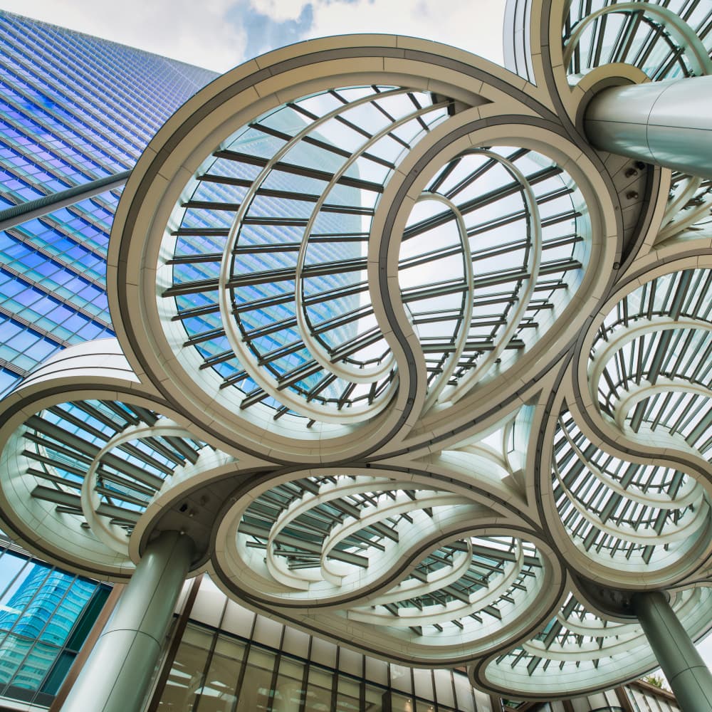 Curved Glass Canopy by Hitoshi Yamada — canvas wall art