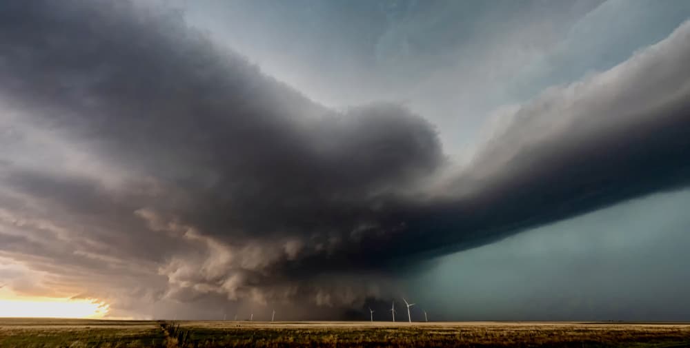 Dramatic Storm Clouds Horizon by Rob Darby — canvas wall art