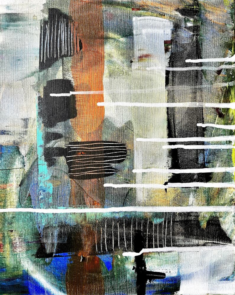 Vibrant Striped Abstract by Owe Emfestav — canvas wall art