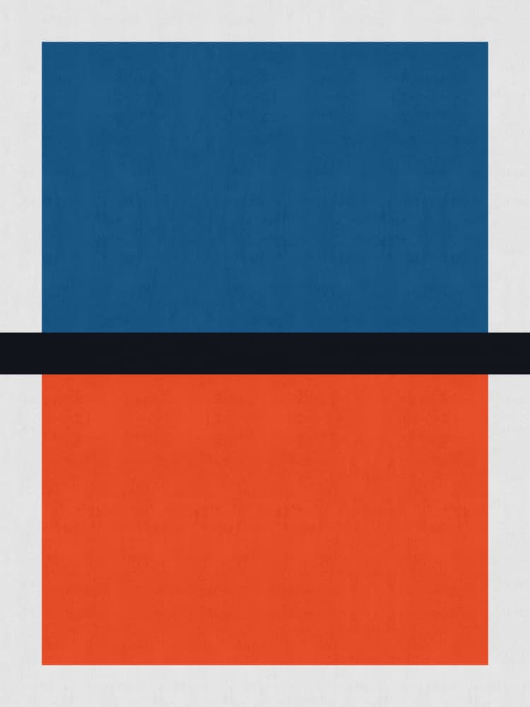 Blue Orange Balance by Vitor Costa — canvas wall art