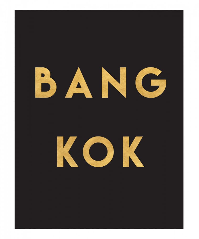 Bangkok Gold Typography by Emiliano Deificus — canvas wall art
