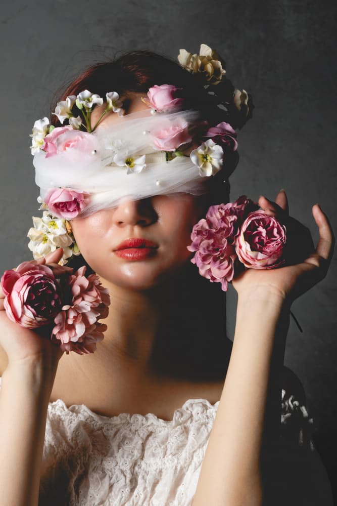 Ethereal Floral Portrait by h112o1 — canvas wall art