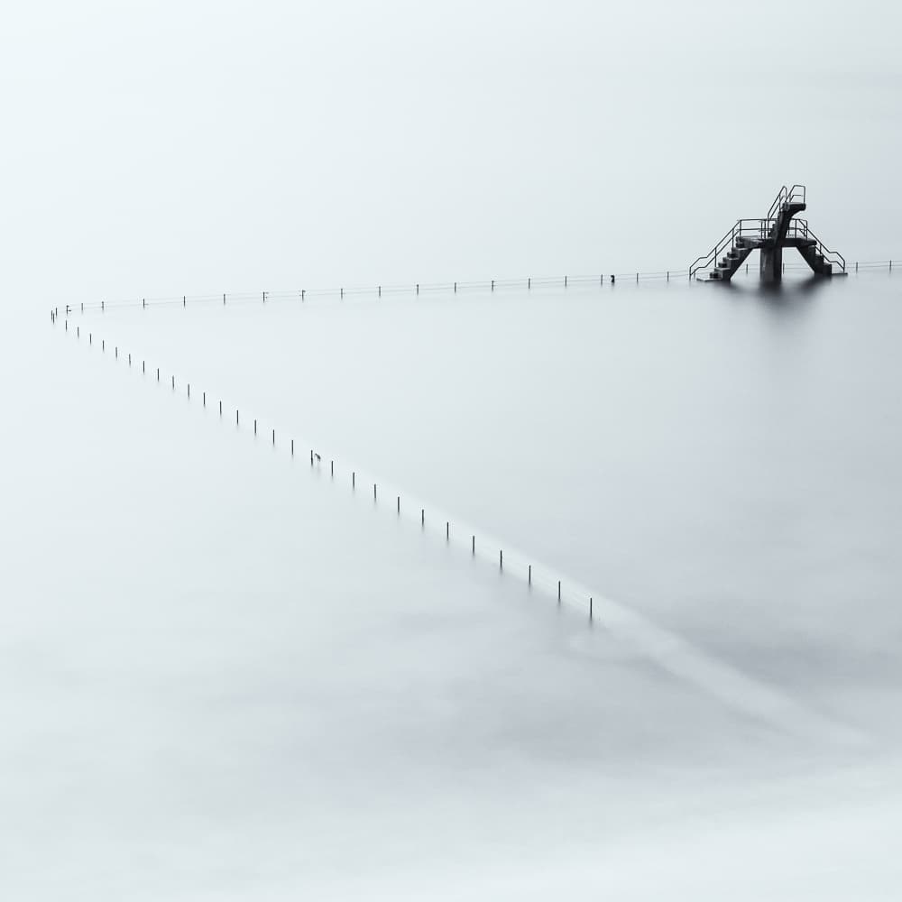 Misty Diving Platform by Jean-Marc Aloy — canvas wall art