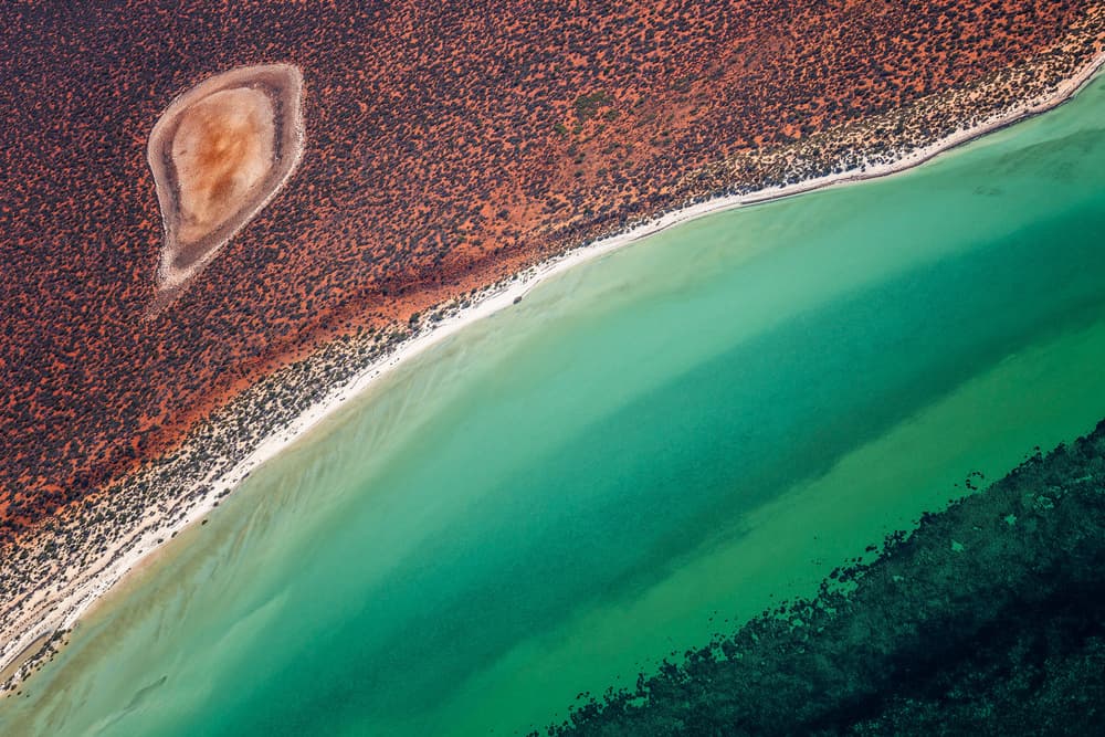 Red Earth Turquoise Coast by Jocelyn Manning — canvas wall art