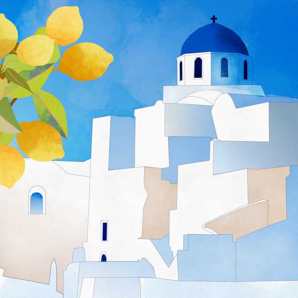 Santorini Neu by Ana Rut Bre — canvas wall art