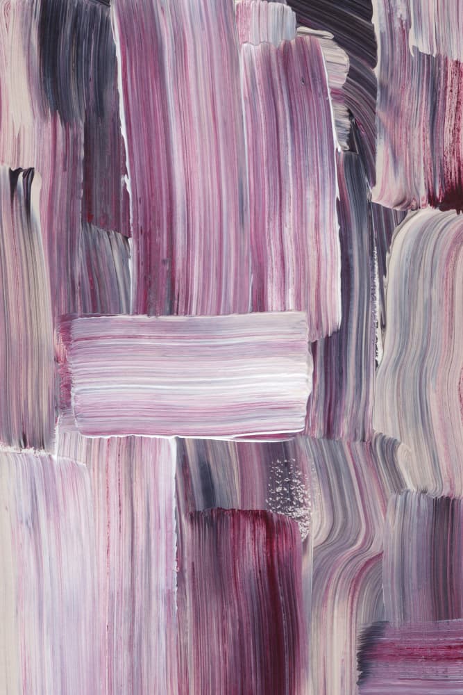 Bold Brushstrokes in Shades of Violet and Pink by uplusmestudio — canvas wall art
