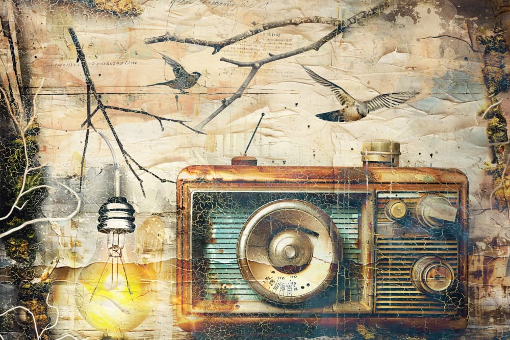 Nostalgic Radio Light by Rafal Kulik — canvas wall art