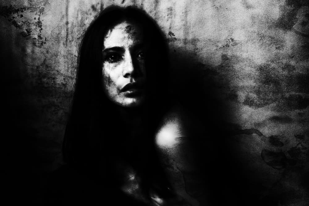 Haunting Female Portrait by Jay Satriani — canvas wall art